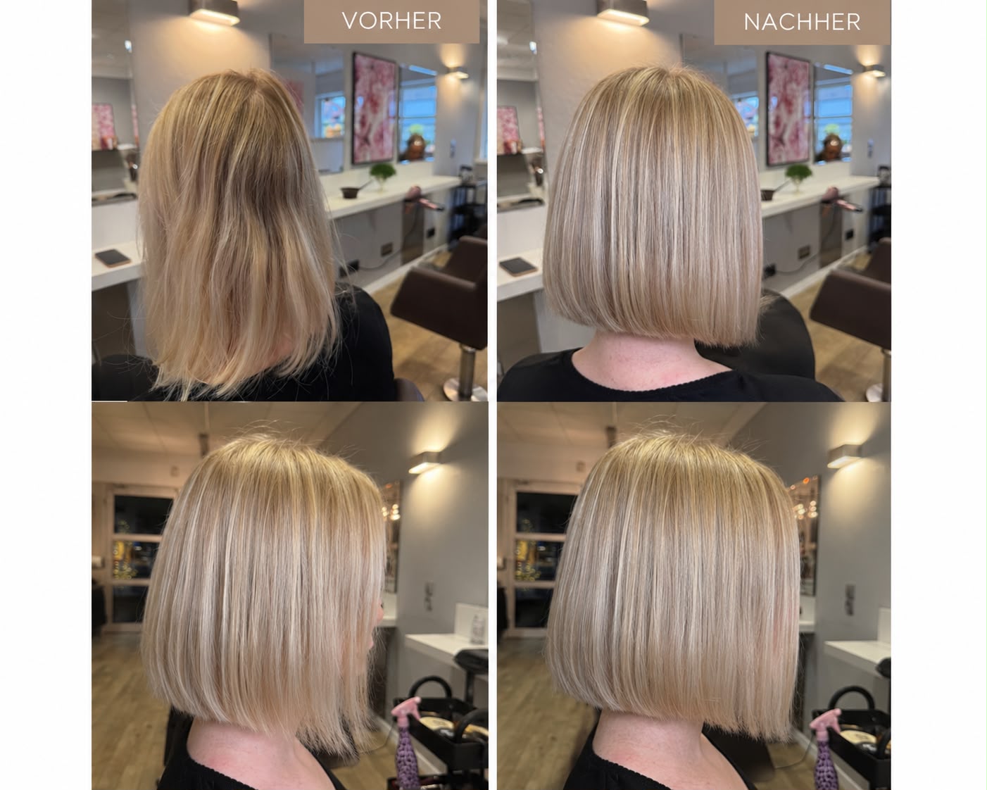 Blonder Bob – Vorher / Nachher