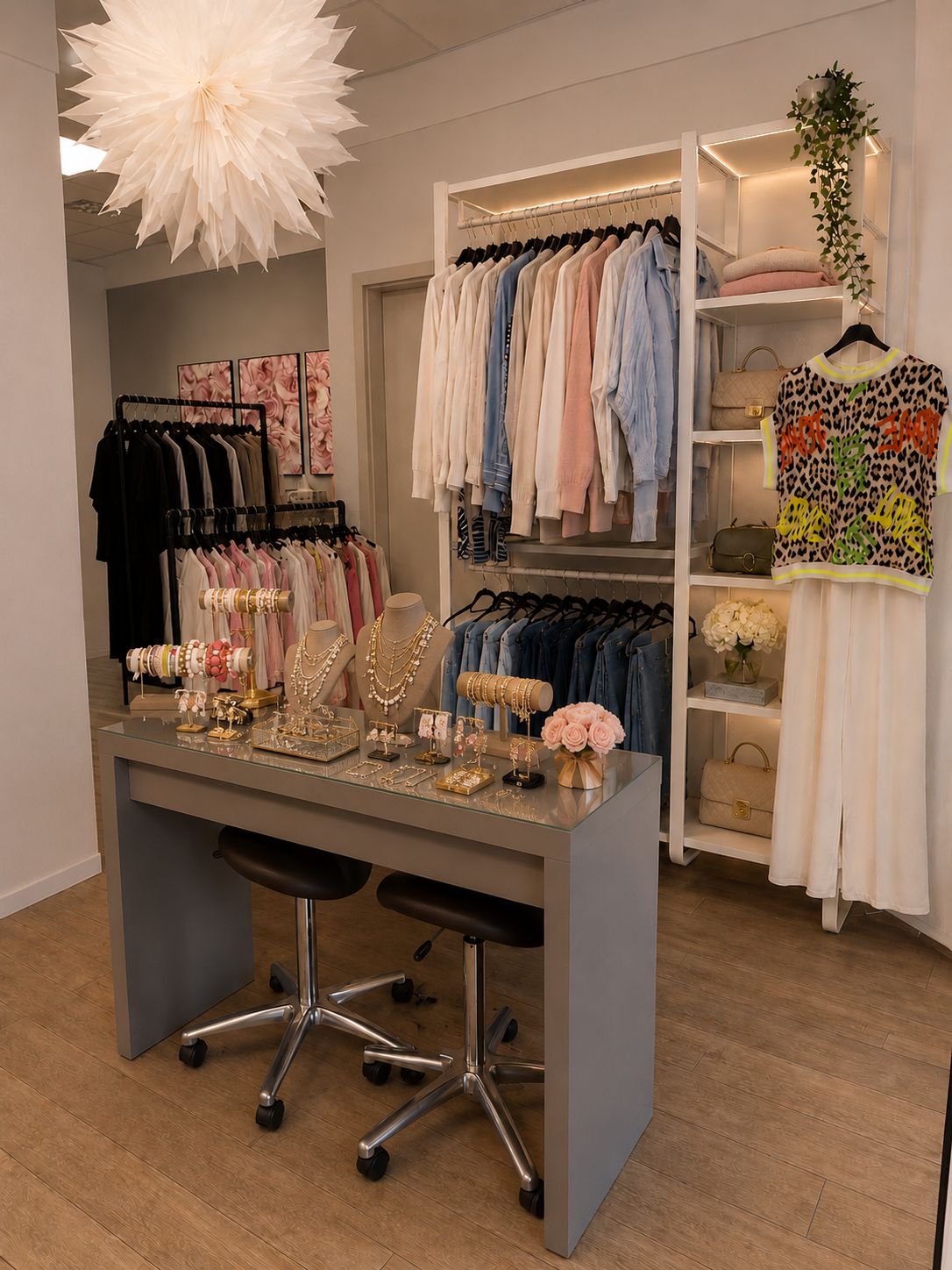 Boutique-Bereich mit Mode & Accessoires