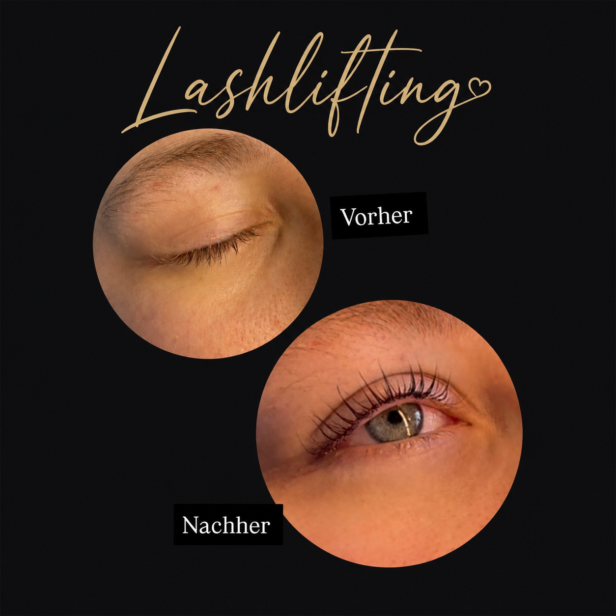 Lashlifting – Vorher / Nachher